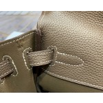 All-hand-stitched wax thread ADO Kelly backpack, original togo cowhide 22cm multi-color shoulder bag