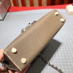 全手縫蠟線verrou插銷包原版epsom牛皮24cm多顏色手槍包
