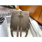 All-hand-stitched wax thread ADO Kelly backpack, original togo cowhide 22cm multi-color shoulder bag