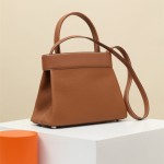 Original to/sw leather Kelly Medor bag platinum bag 27 hand-held crossbody bag, all hand-sewn
