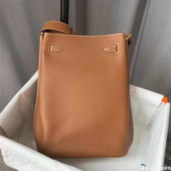sokelly Kelly bag, original tc leather 22cm crossbody bucket women\'s bag, all hand-sewn with wax thread