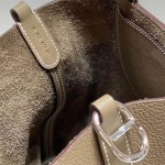 Fully Hand-Stitched Loop Pig Nose Picotin 18 Bucket Bag for Women, Original TC Leather Mixed with Swift Leather