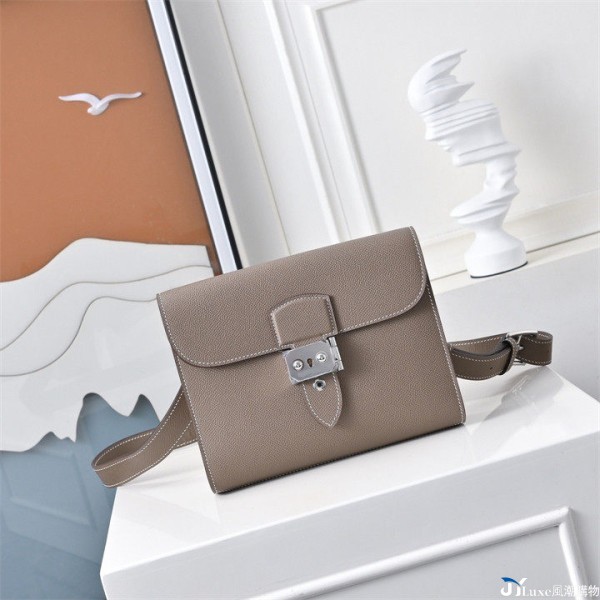 Fully hand-sewn Depeches colorblock messenger bag, original to/ep leather 21 crossbody bag