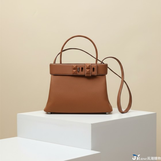 Original to/sw leather Kelly Medor bag platinum bag 27 hand-held crossbody bag, all hand-sewn