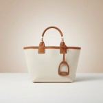 Fully hand-sewn Steeple25 basket plume canvas with Swift leather hand-held multi-color single-shoulder bag