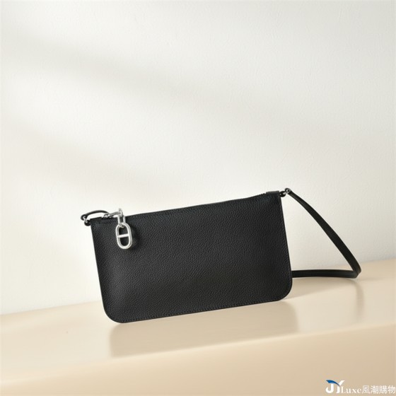Original Evercolor leather crossbody pig nose clutch, fully hand-sewn Zipengo handbag