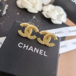 【CHANEL】香奈兒晶鑽米粒珍珠耳釘