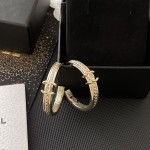 ??????新款雙 C 蛇骨耳圈耳環