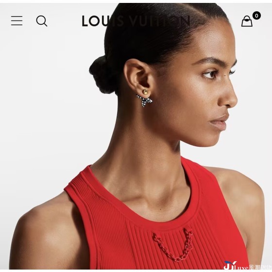 Grand LV cross-shaped ear studs