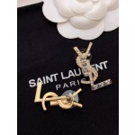 YSL 聖羅蘭新款滿鑽 Logo 耳釘