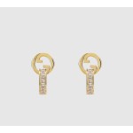 Gucci 古馳經典 G 標誌鑲鑽耳釘