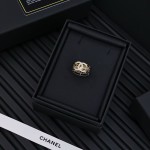 CHANEL 香奈兒 24C 羊皮網狀雙 C 戒指