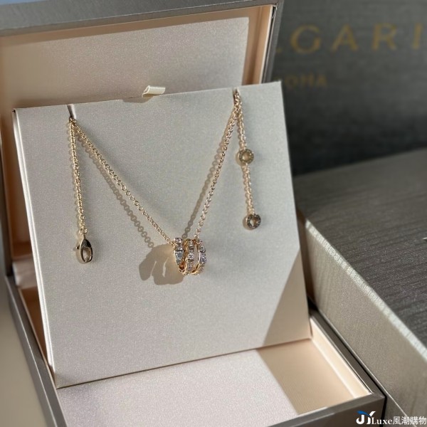 Bvlgari 寶格麗 Serpenti 三圈滿鑽蛇項鍊