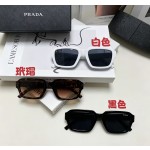 Prada 玳瑁復古長方形全框太陽眼鏡