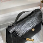 全手縫蠟線一代凱莉包原版美洲霧面鱷魚皮多顏色鉑金包