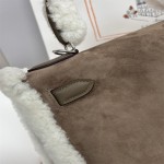 全手工手縫原版swift鹿皮泰迪teddy凱莉包拼兔毛