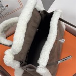 全手工手縫原版swift鹿皮泰迪teddy凱莉包拼兔毛
