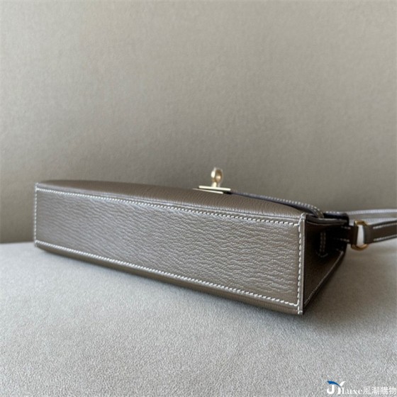 Fully Hand-stitched First-Generation Elan Kelly Bag, Large Capacity Original Goatskin Single-shoulder Underarm Clutch Bag