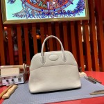 All-hand-stitched bolide women\'s bag, original togo leather bowling bag, 31cm handbag, in multiple colors