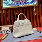 All-hand-stitched bolide women\'s bag, original togo leather bowling bag, 31cm handbag, in multiple colors